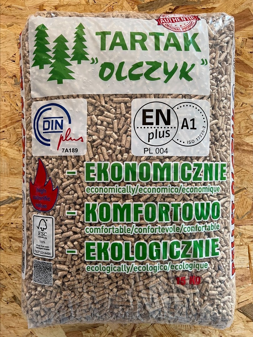 Pellet OLCZYK 6mm worki 15 kg opał za 27 50 zl Gratka pl Oferta