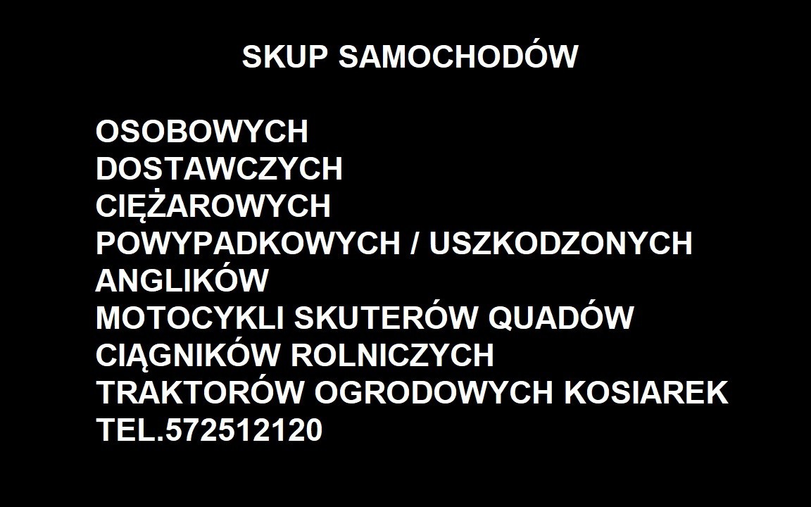 Skup Samochod W Skup Aut Powypadkowych Uszkodzonych Osobowych