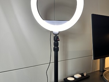 LAMPA pierścieniowa (Ring Light) TRACER 30 cm + STATYW biurkowy 100cm-1