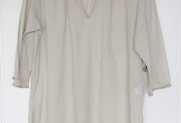 Nowa bluzka tunika Zara L 40 bawełniana na lato pastelowa pistacjowa etno boho