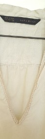 Nowa bluzka tunika Zara L 40 bawełniana na lato pastelowa pistacjowa etno boho-3