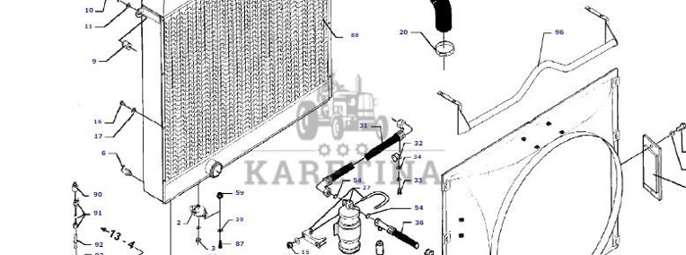 Massey Fergusson MF 30 - chłodnica wody D28784397-1