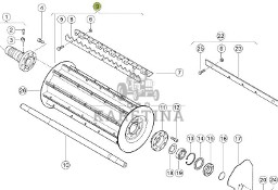 Claas Jaguar 970 - walec górny wciągający 0014101881