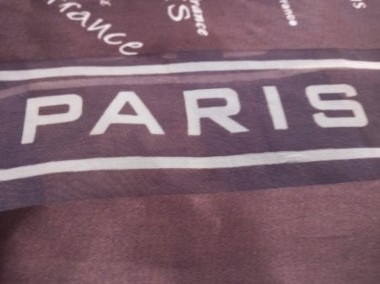 PARIS/ Ekskluzywna, francuska, czekoladowa apaszka PARIS, szal, chusta z Paryżą-1