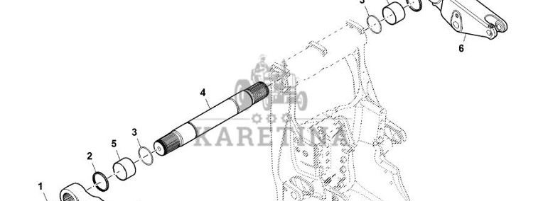 John Deere 9470RX - Wał wahliwy R543758 (Osprzęt tylni i Drawbar)-1