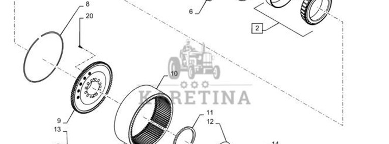 New Holland T6090 T6070 Piasta 87674604-1