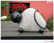 kot ozdoba ogrodowa figura rzeźba prezent