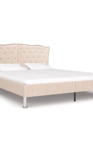 vidaXL Rama łóżka, tkanina, beżowa, 160 x 200 cm 280535-2