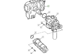 John Deere CTS 9600 - pompa hydrauliczna AH161250