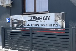 Aluminiowa brama dwuskrzydłowa z furtką 