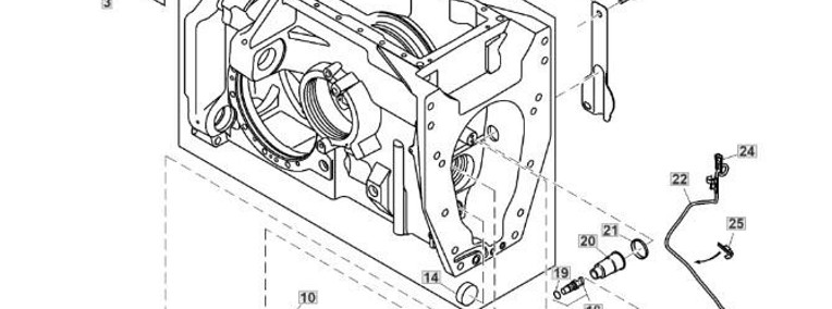 John Deere 8130 8230 8330 8430 8530 - skrzynka obudowa dyferencjału R306779-1