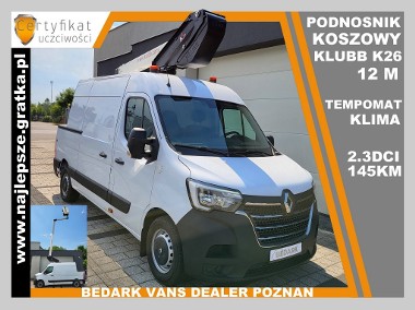 Renault Master L3H2, Podnośnik Koszwy/Zwyżka KLUBB K26, klima, tempomat-1