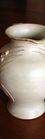 Ceramiczny dzbanek – wazon ręcznie wykonany z motywem kłosa  20 cm -3