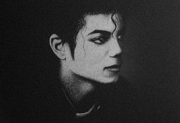 Michael Jackson Ręcznie grawerowany obraz w blasze