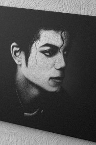 Michael Jackson Ręcznie grawerowany obraz w blasze-2