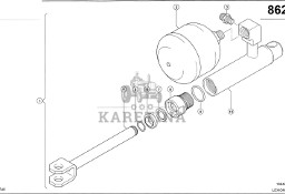 Claas Lexion 600 RURA CYLINDRA 0000419330 (Siłownik hydr. przestawianie klepiska, prawy)