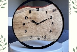 Drewniany zegar w stalowej obręczy - CUDA Z DREWNA