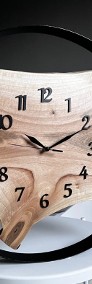 Drewniany zegar w stalowej obręczy - CUDA Z DREWNA-4