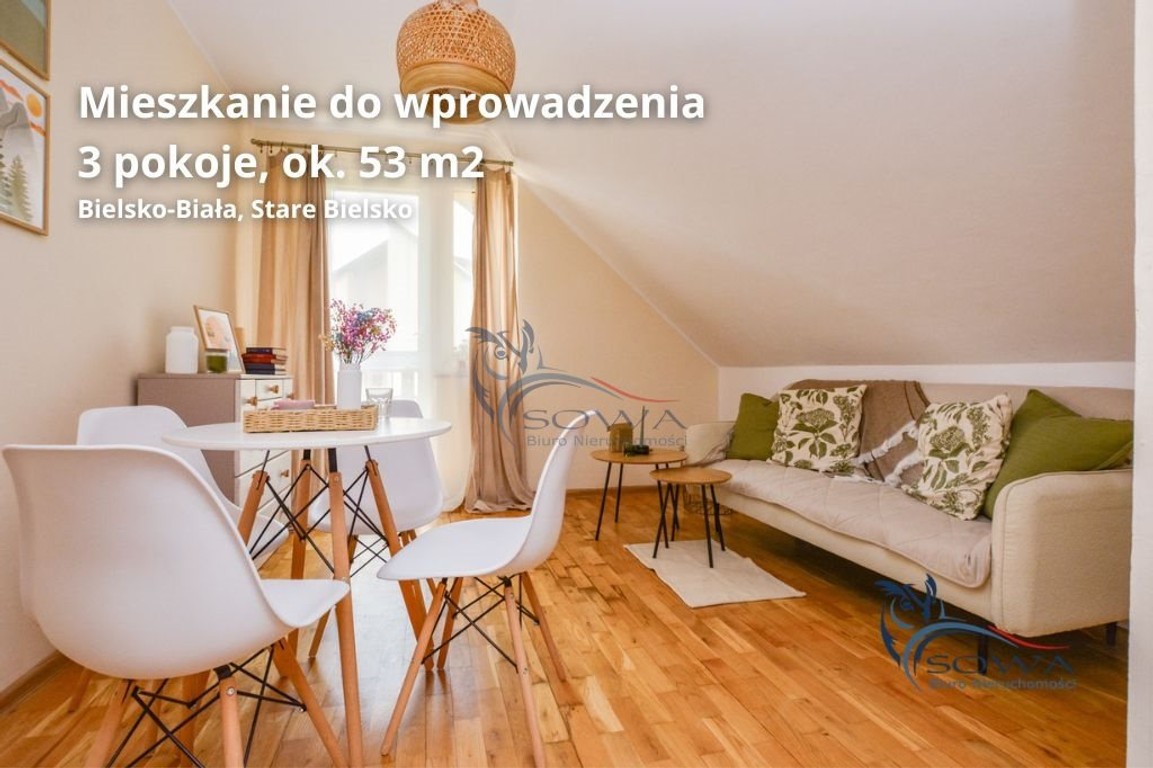 3 pokoje | Balkon | Sarni Stok | 53 m2