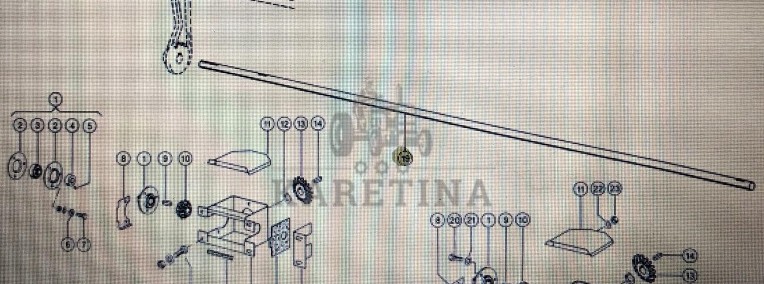 Wałek podajnika zboźowego Claas Mega 370-340 Nr katalogowy 000 543 541 0-1