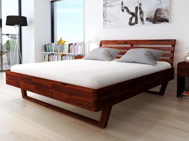 vidaXL Rama łóżka, lite drewno akacjowe, 180x200 cm 245482-1