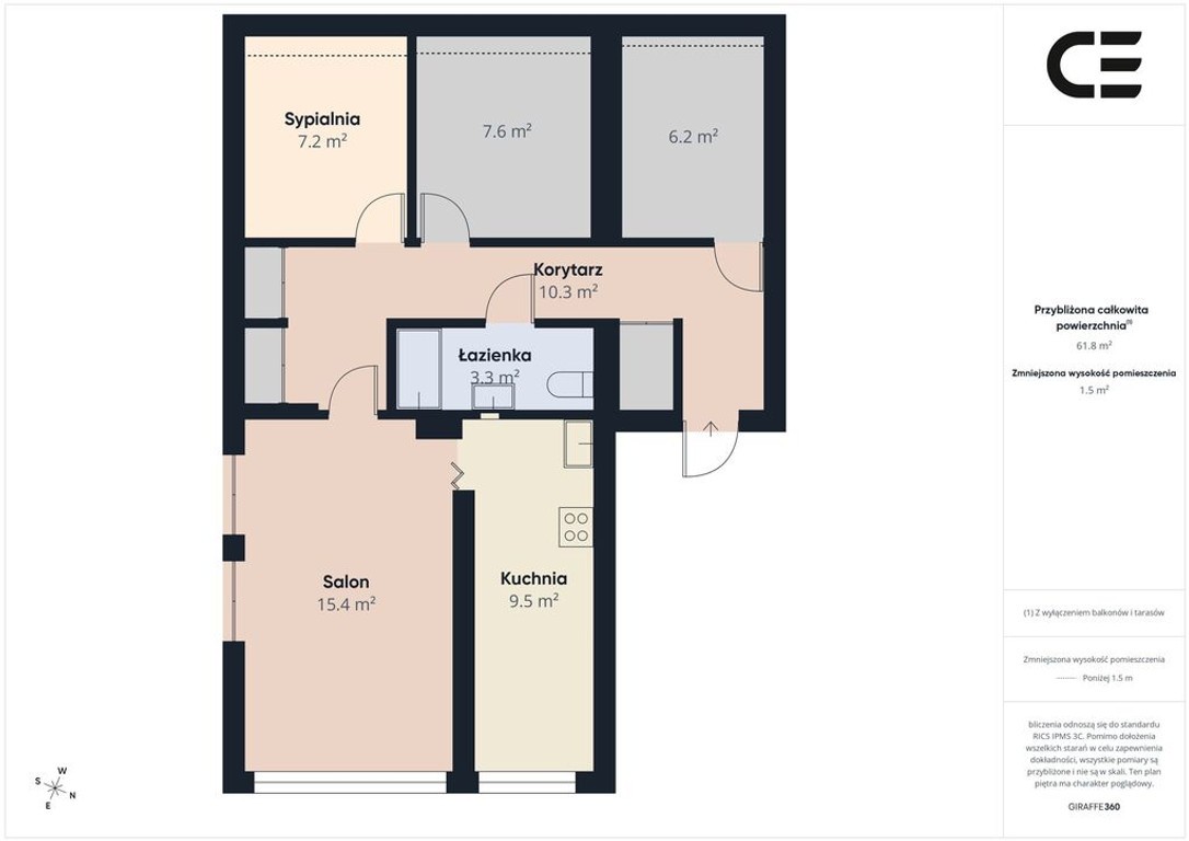 3 pokoje + salon | 58 m² | Oława | niski czynsz - Widok 2