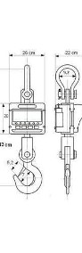 Waga hakowa magazynowa przemysłowa 10 ton / 2 kg LCD + pilot-4