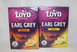  Herbata earl grey Loyd o smaku pomarańcza i cytryna 60 t.