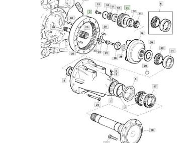 John Deere 6920 - zwolnica piasta półoś satelity-2