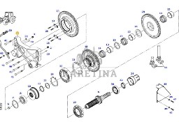 Fendt 414 Vario - WOM silnika - koło zębate walcowe 411151220630