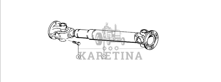 Claas Lexion 600 WAŁEK PRZEGUB. 0007642591 (Napęd jezdny; wałek przegubowy do mts)-1