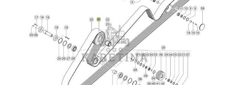 Claas Jaguar 970 - koło pasowe 0001230842-1