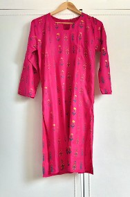 Komplet orientalny indyjski spodnie tunika kwiaty róż boho hippie bohemian-2