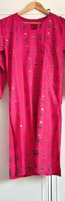 Komplet orientalny indyjski spodnie tunika kwiaty róż boho hippie bohemian-3