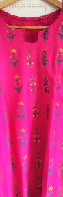 Komplet orientalny indyjski spodnie tunika kwiaty róż boho hippie bohemian-4