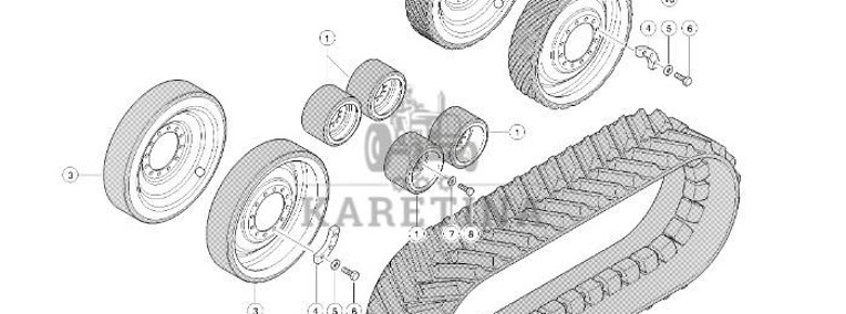 Claas Lexion 580 - koło gąsienicy napędu małe 0007500240-1