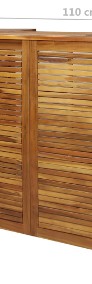 vidaXL Stolik barowy i hokery, 3 elementy, lite drewno akacjowe44008-4