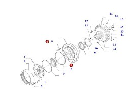 Komatsu WA100 - most napędowy przedni Carraro - koło tarczowe 727134298