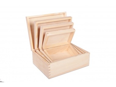 drewniane pudełka 4 w 1 -1