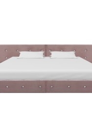 vidaXL Rama łóżka, różowa, tapicerowana aksamitem, 160 x 200 cm 280400-2