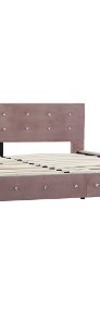 vidaXL Rama łóżka, różowa, tapicerowana aksamitem, 160 x 200 cm 280400-4