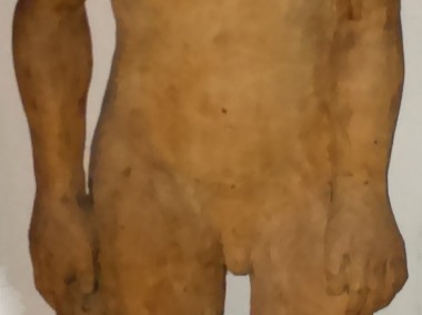 Rzeźba: Wpatrujący Mężczyzna - Lite Drewno STOJĄCA HANDMADE Cena do Negocjacji-1