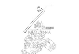 New Holland T6010 T6090 T6070 Rurka hydrauliczna 16 mm od x 241.5, 81.5 mm l 87568260