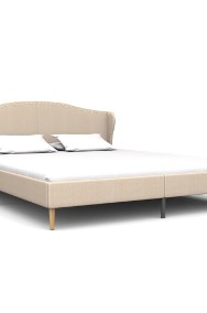 vidaXL Rama łóżka, tkanina, beżowa, 180 x 200 cm 280646-2