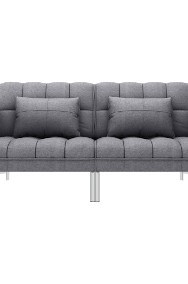 vidaXL Sofa rozkładana, jasnoszara, tapicerowana tkaniną247215-2