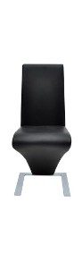 vidaXL Krzesła stołowe, 2 szt., czarne, sztuczna skóra 240042-3