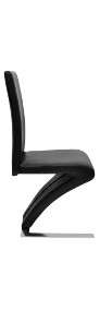 vidaXL Krzesła stołowe, 2 szt., czarne, sztuczna skóra 240042-4
