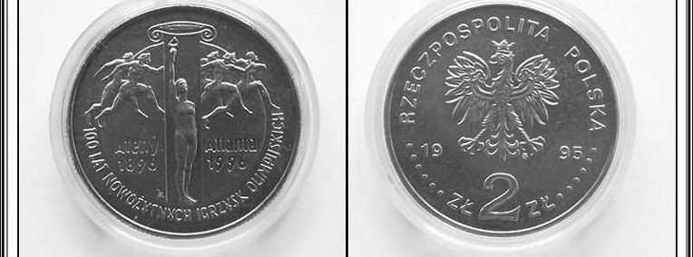 Moneta 2 złote 1995r.100 Lat Nowożytnych Igrzysk Olimpijskich-1