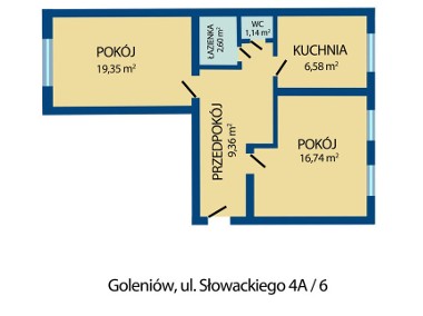 Mieszkanie Goleniów, ul. Juliusza Słowackiego-2