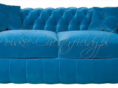 Pikowana SOFA CHESTERFIELD NORMAL 3 OS. plusz tkanina RATY-2